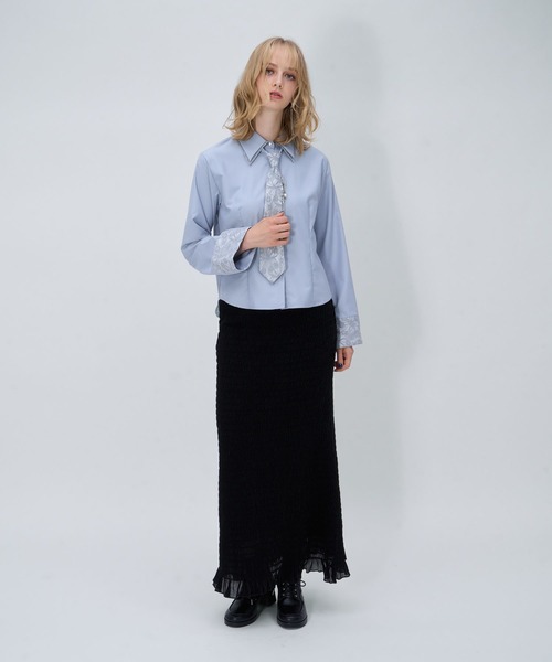 HARE(ハレ)の「パーツツキコンパクトネクタイシャツLS(HARE)(シャツ/ブラウス・レディース・ブラック系その他/ブルー/ブラック/ブラウン/ホワイト・FREE)」の20枚目の写真