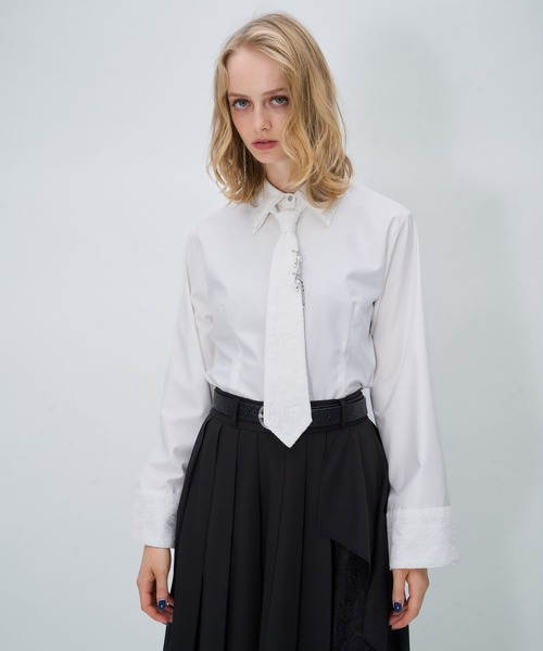 HARE(ハレ)の「パーツツキコンパクトネクタイシャツLS(HARE)(シャツ/ブラウス・レディース・ブラック系その他/ブルー/ブラック/ブラウン/ホワイト・FREE)」の21枚目の写真