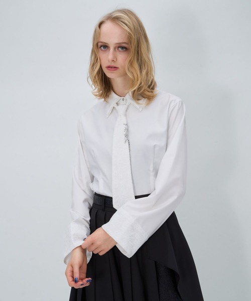 HARE(ハレ)の「パーツツキコンパクトネクタイシャツLS(HARE)(シャツ/ブラウス・レディース・ブラック系その他/ブルー/ブラック/ブラウン/ホワイト・FREE)」の22枚目の写真