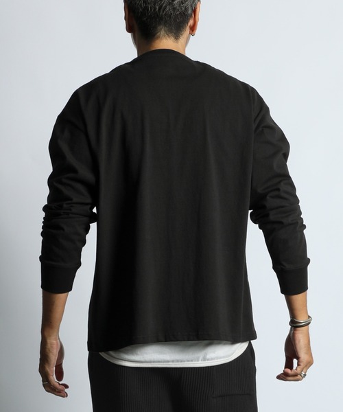 The DUFFER of ST.GEORGE(ザダファーオブセントジョージ)の「8oz HEAVY WEIGHT HENLEY NECK L/SL TEE:8オンス ヘビーウェイト ヘンリーネック ロンT(Tシャツ/カットソー・メンズ・ブルー/ブラック/ホワイト・LARGE/MEDIUM/X-LARGE/SMALL)」の11枚目の写真