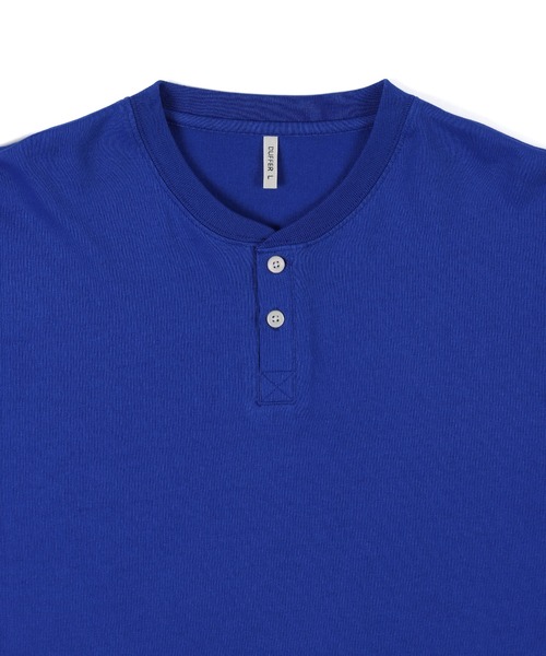 The DUFFER of ST.GEORGE(ザダファーオブセントジョージ)の「8oz HEAVY WEIGHT HENLEY NECK L/SL TEE:8オンス ヘビーウェイト ヘンリーネック ロンT(Tシャツ/カットソー・メンズ・ブルー/ブラック/ホワイト・LARGE/MEDIUM/X-LARGE/SMALL)」の15枚目の写真