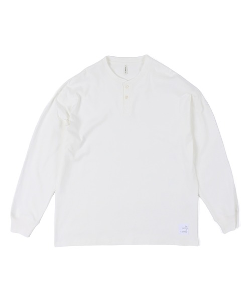 The DUFFER of ST.GEORGE(ザダファーオブセントジョージ)の「8oz HEAVY WEIGHT HENLEY NECK L/SL TEE:8オンス ヘビーウェイト ヘンリーネック ロンT(Tシャツ/カットソー・メンズ・ブルー/ブラック/ホワイト・LARGE/MEDIUM/X-LARGE/SMALL)」の12枚目の写真