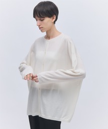 【elegancese】Wool cashmere box-cardigan