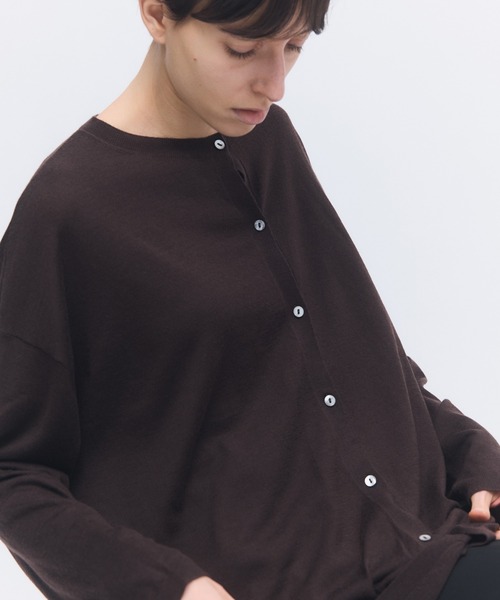 elegancese(エレガンセーゼ)の「【elegancese】Wool cashmere box-cardigan(カーディガン/ボレロ・レディース・ブラック/グレー/ダークブラウン/ホワイト・FREE)」の10枚目の写真