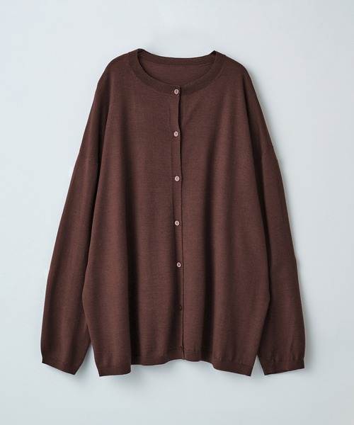 elegancese(エレガンセーゼ)の「【elegancese】Wool cashmere box-cardigan(カーディガン/ボレロ・レディース・ブラック/グレー/ダークブラウン/ホワイト・FREE)」の9枚目の写真