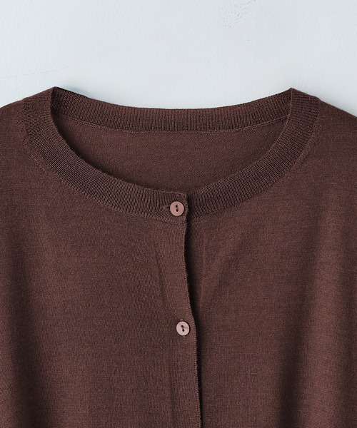 elegancese(エレガンセーゼ)の「【elegancese】Wool cashmere box-cardigan(カーディガン/ボレロ・レディース・ブラック/グレー/ダークブラウン/ホワイト・FREE)」の8枚目の写真