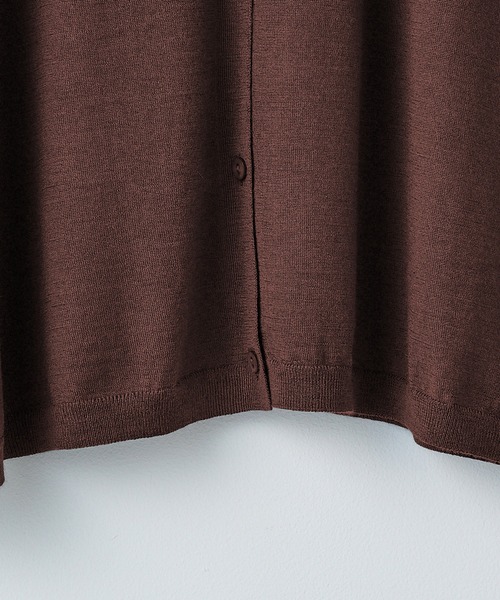 elegancese(エレガンセーゼ)の「【elegancese】Wool cashmere box-cardigan(カーディガン/ボレロ・レディース・ブラック/グレー/ダークブラウン/ホワイト・FREE)」の5枚目の写真