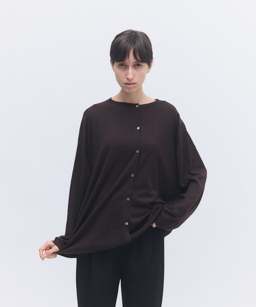 elegancese(エレガンセーゼ)の「【elegancese】Wool cashmere box-cardigan(カーディガン/ボレロ・レディース・ブラック/グレー/ダークブラウン/ホワイト・FREE)」の12枚目の写真