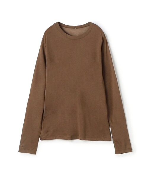 BASERANGE(ベースレンジ)の「BASERANGE バンブー ロングスリーブプルオーバー(Tシャツ/カットソー・レディース・ホワイト/ブラック/ベージュ/ブラウン・S)」の1枚目の写真