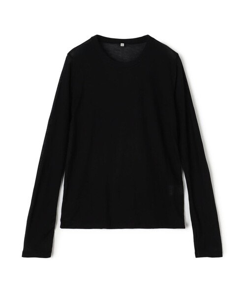 BASERANGE(ベースレンジ)の「BASERANGE バンブー ロングスリーブプルオーバー(Tシャツ/カットソー・レディース・ホワイト/ブラック/ベージュ/ブラウン・S)」の3枚目の写真