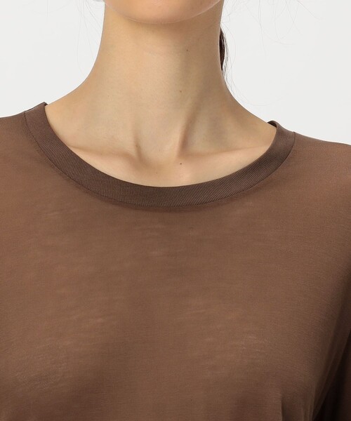 BASERANGE(ベースレンジ)の「BASERANGE バンブー ロングスリーブプルオーバー(Tシャツ/カットソー・レディース・ホワイト/ブラック/ベージュ/ブラウン・S)」の9枚目の写真