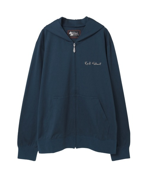 KARL HELMUT(カールヘルム)の「テリアプリントパーカー(パーカー・メンズ・ネイビー/ブラック/ピンク・LARGE/MEDIUM)」の1枚目の写真