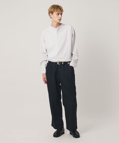 BEAUTY&YOUTH UNITED ARROWS(ビューティーアンドユースユナイテッドアローズ)の「”THE HEAVY”10oz ヘビー ワイド ヘンリーネック カットソー(Tシャツ/カットソー・メンズ・オフホワイト/ライトグレー/ダークグレー・XXL/XL/M/S/L)」の5枚目の写真