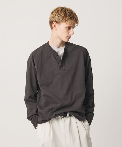 BEAUTY&YOUTH UNITED ARROWS(ビューティーアンドユースユナイテッドアローズ)の「”THE HEAVY”10oz ヘビー ワイド ヘンリーネック カットソー(Tシャツ/カットソー・メンズ・オフホワイト/ライトグレー/ダークグレー・XXL/XL/M/S/L)」の10枚目の写真