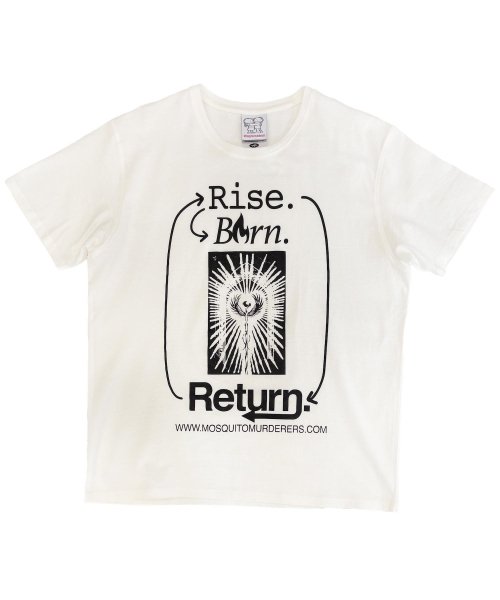 MOSQUITO MURDERERS(モスキートマーダラーズ)の「Rise. Born. Return T-SHIRT -White(Tシャツ/カットソー・レディース・その他・1/2/3)」の1枚目の写真