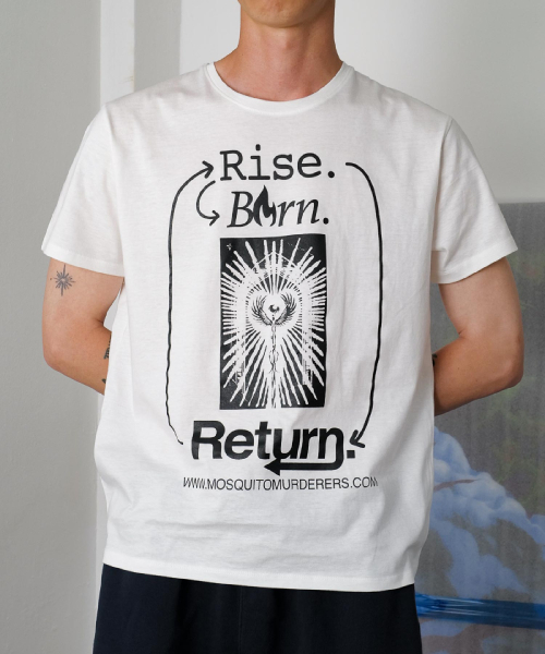 MOSQUITO MURDERERS(モスキートマーダラーズ)の「Rise. Born. Return T-SHIRT -White(Tシャツ/カットソー・レディース・その他・1/2/3)」の2枚目の写真