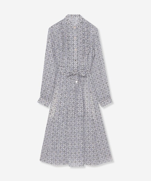 MACKINTOSH LONDON(マッキントッシュ ロンドン)の「【ANDREW/アンドリュー】バイカラーアンドリュープリントワンピース(ワンピース・レディース・ブルー系その他4/ベージュ系その他5・38/40)」の4枚目の写真