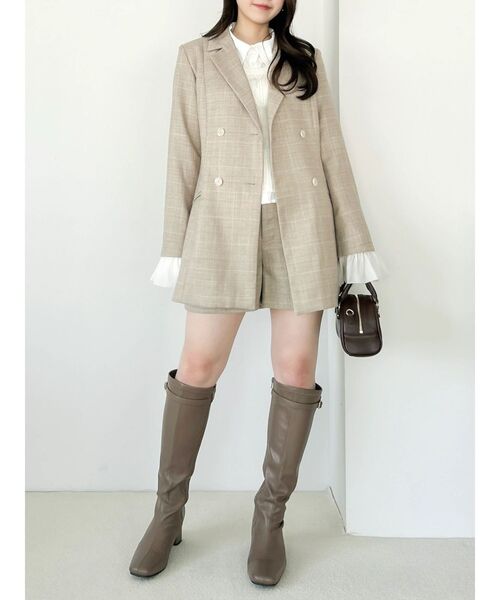 dazzlin(ダズリン)の「シャツレイヤードリボンビジューニット(ニット/セーター・レディース・ネイビー/グレー/ボルドー/オフホワイト・FREE)」の22枚目の写真