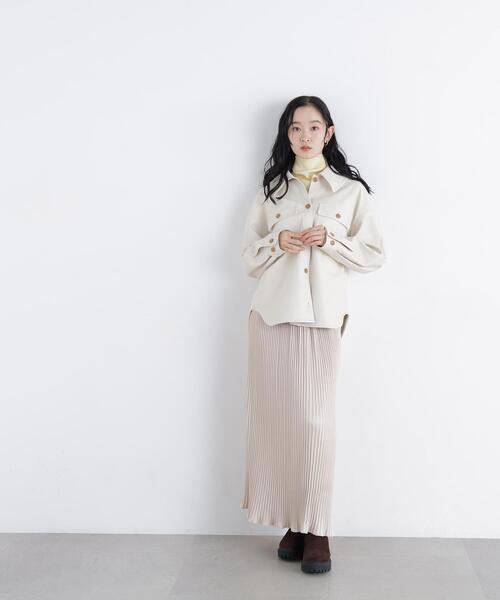 N.(N. Natural Beauty Basic)(エヌエヌナチュラルビューティーベーシック)の「グロッシープリーツナロースカート(スカート・レディース・ブラウン/ピンク/ベージュ・FREE)」の20枚目の写真