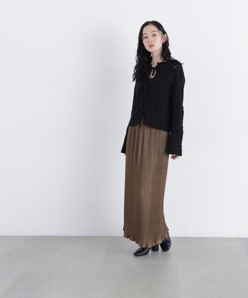 N.(N. Natural Beauty Basic)(エヌエヌナチュラルビューティーベーシック)の「グロッシープリーツナロースカート(スカート・レディース・ブラウン/ピンク/ベージュ・FREE)」の19枚目の写真