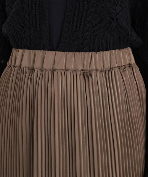 N.(N. Natural Beauty Basic)(エヌエヌナチュラルビューティーベーシック)の「グロッシープリーツナロースカート(スカート・レディース・ブラウン/ピンク/ベージュ・FREE)」の13枚目の写真