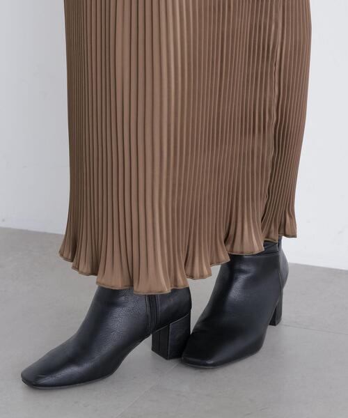 N.(N. Natural Beauty Basic)(エヌエヌナチュラルビューティーベーシック)の「グロッシープリーツナロースカート(スカート・レディース・ブラウン/ピンク/ベージュ・FREE)」の12枚目の写真