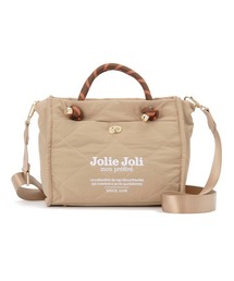 【Jolie Joli/ジョリージョリ】ダイヤキルト ロープハンドル 2WAY ミニハンドバッグ