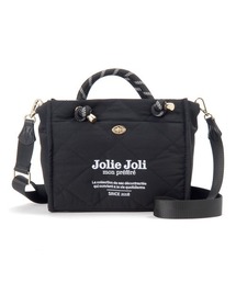 【Jolie Joli/ジョリージョリ】ダイヤキルト ロープハンドル 2WAY ミニハンドバッグ