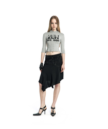 Jacquard Braided Midi Skirt
