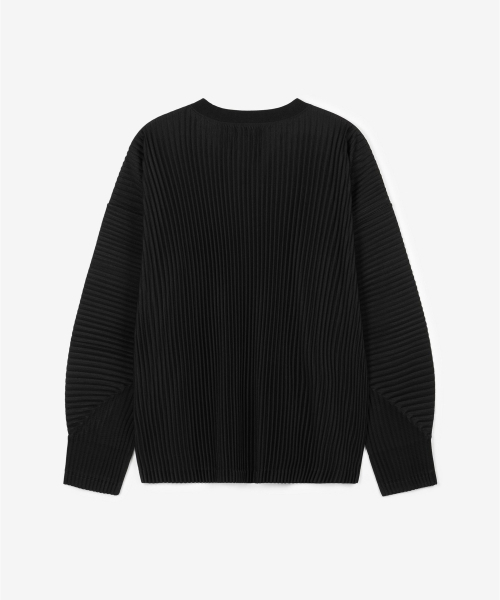TNGT(ティーエヌジーティー)の「Yoyogi Pleats Crew Neck T-Shirt (Black) TNTS6F104BK(Tシャツ/カットソー・レディース・その他・100/110/95/105)」の2枚目の写真
