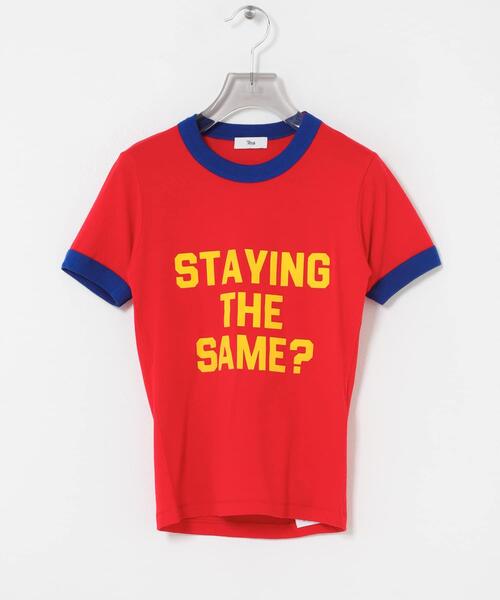 URBAN RESEARCH(アーバンリサーチ)の「Teya Flock Letter Ringer T-shirts(Tシャツ/カットソー・レディース・ブラック/レッド・LARGE/SMALL)」の8枚目の写真