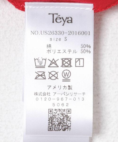 URBAN RESEARCH(アーバンリサーチ)の「Teya Flock Letter Ringer T-shirts(Tシャツ/カットソー・レディース・ブラック/レッド・LARGE/SMALL)」の3枚目の写真