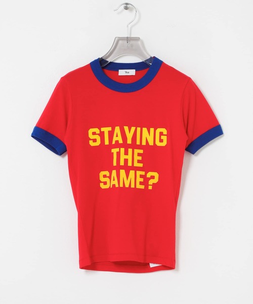 URBAN RESEARCH(アーバンリサーチ)の「Teya Flock Letter Ringer T-shirts(Tシャツ/カットソー・レディース・ブラック/レッド・LARGE/SMALL)」の13枚目の写真