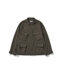 HISHANDER（ヒズハンダー）の「JUNGLE FATIGUE JACKET MUD OLIVE（ミリタリージャケット）」