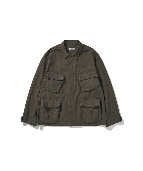 HISHANDER(ヒズハンダー)の「JUNGLE FATIGUE JACKET MUD OLIVE(ミリタリージャケット・レディース・その他・1/2/3)」の1枚目の写真
