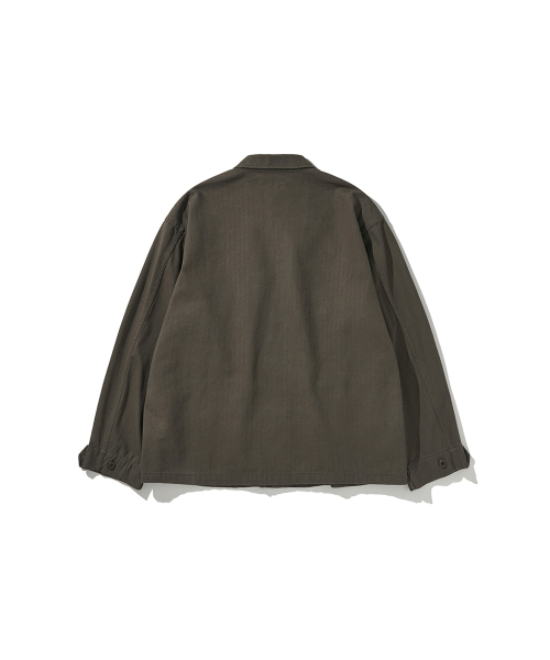HISHANDER(ヒズハンダー)の「JUNGLE FATIGUE JACKET MUD OLIVE(ミリタリージャケット・レディース・その他・1/2/3)」の2枚目の写真