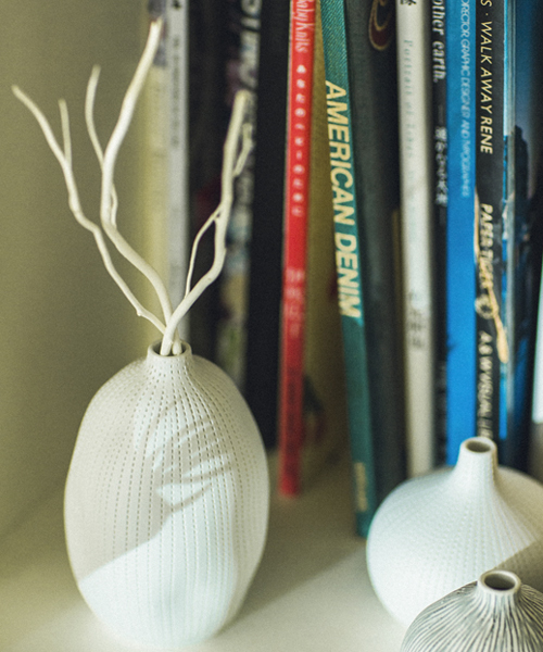 collex(コレックス)の「フラワーベース ポッテリvase whiteL(フラワーベース)」|ホワイト