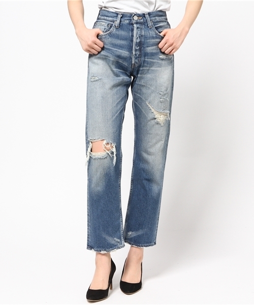 MOUSSY(マウジー)の「MV Monett wide Straight(デニムパンツ・レディース・ブルー・23inch/24inch/25inch/27inch/26inch)」の6枚目の写真