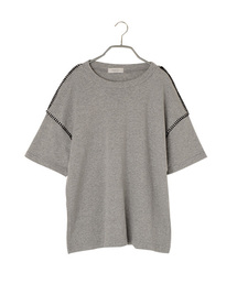 綿100%ステッチデザインTシャツ