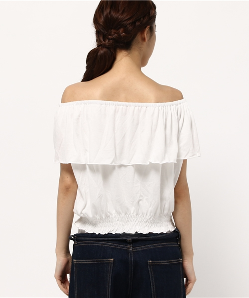 WEGO（ウィゴー）の「WEGO/フリルオフショルダーカットソー（Tシャツ/カットソー・レディース・ホワイト/その他2/その他3/その他1・FREE）」の9枚目の写真