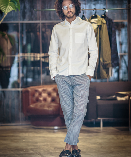 CAMBIO（カンビオ）の「ms2809-ワイドスプレッドL/シャツ （シャツ/ブラウス・メンズ・オフホワイト/ブルー系その他/グレー系その他・L/M）」の4枚目の写真