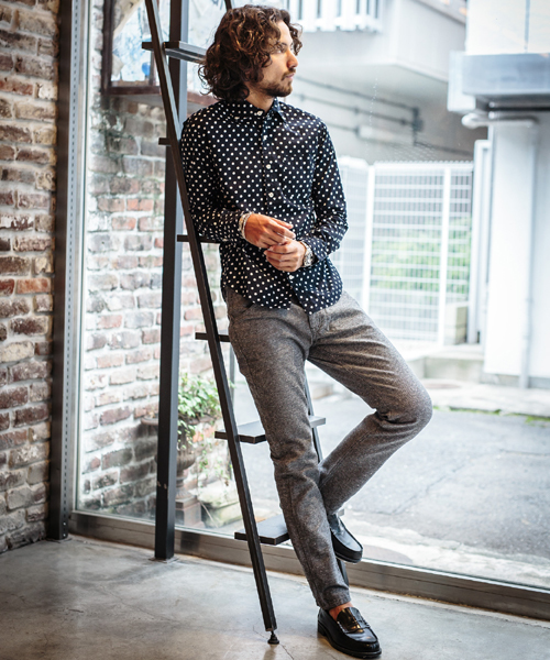 CAMBIO（カンビオ）の「ms2809-ワイドスプレッドL/シャツ （シャツ/ブラウス・メンズ・オフホワイト/ブルー系その他/グレー系その他・L/M）」の6枚目の写真