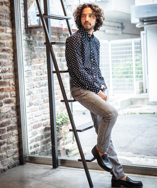 CAMBIO（カンビオ）の「ms2809-ワイドスプレッドL/シャツ （シャツ/ブラウス・メンズ・オフホワイト/ブルー系その他/グレー系その他・L/M）」の7枚目の写真