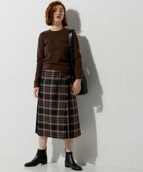 UNITED ARROWS(ユナイテッドアローズ)の「○UWBT CO/CA クルーネック ニット◆(ニット/セーター・レディース・オフホワイト/ダークブラウン/ライトピンク/ネイビー・FREE)」の16枚目の写真