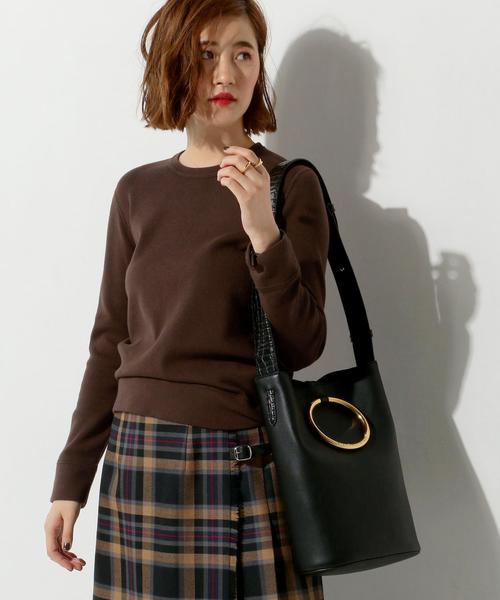 UNITED ARROWS(ユナイテッドアローズ)の「○UWBT CO/CA クルーネック ニット◆(ニット/セーター・レディース・オフホワイト/ダークブラウン/ライトピンク/ネイビー・FREE)」の10枚目の写真