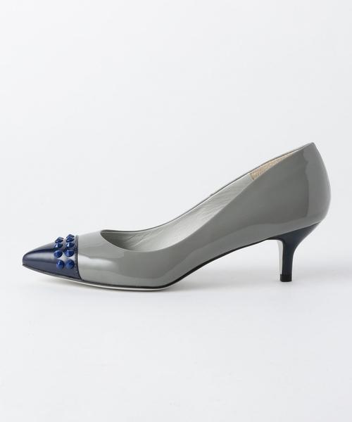 ODETTE E ODILE（オデットエオディール）の「OID カラードスタッズ パンプス50（パンプス・レディース・ベージュ/ブラック/グレー・23.5cm/22cm/23cm/24cm/22.5cm/24.5cm）」の4枚目の写真