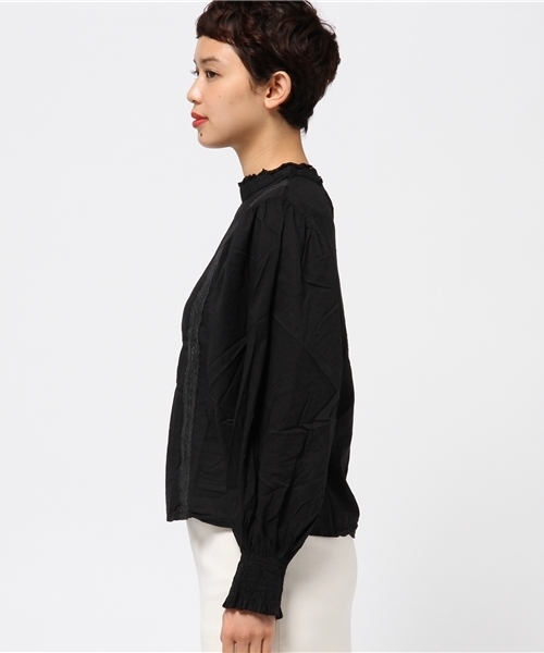 MERLOT（メルロー）の「レース使いスタンドカラーブラウス4733（シャツ/ブラウス・レディース・オレンジ/ホワイト/ブラック/ブルー/ベージュ/ピンク・FREE）」の14枚目の写真