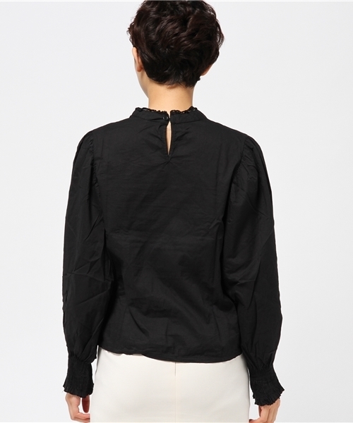 MERLOT（メルロー）の「レース使いスタンドカラーブラウス4733（シャツ/ブラウス・レディース・オレンジ/ホワイト/ブラック/ブルー/ベージュ/ピンク・FREE）」の15枚目の写真