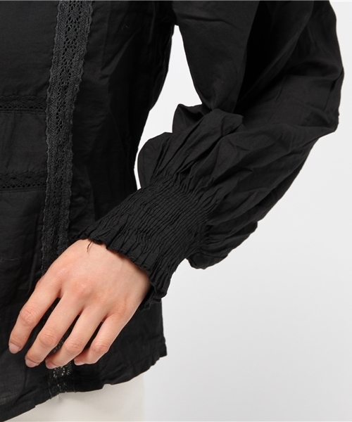 MERLOT（メルロー）の「レース使いスタンドカラーブラウス4733（シャツ/ブラウス・レディース・オレンジ/ホワイト/ブラック/ブルー/ベージュ/ピンク・FREE）」の18枚目の写真