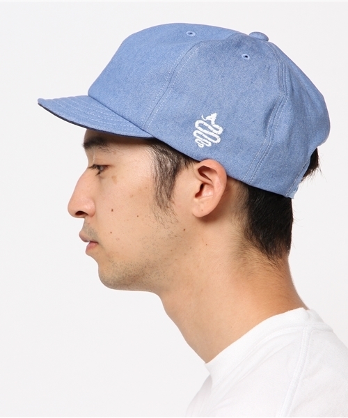ALDIES（アールディーズ）の「Shoot Cap シュート刺繍 キャップ（キャップ・メンズ・ネイビー/カモフラージュ/ライトブルー・FREE）」の4枚目の写真